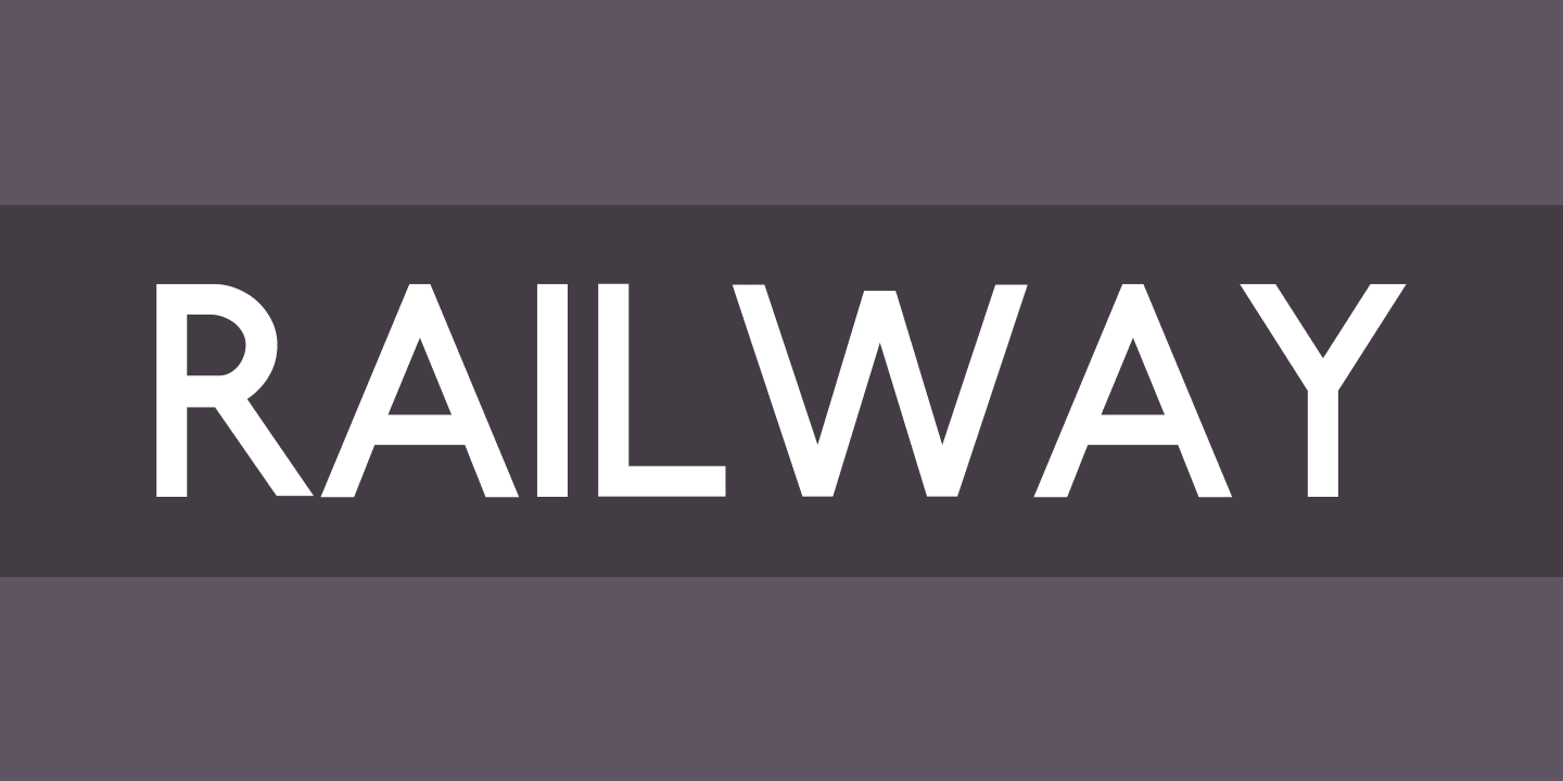 Пример шрифта Railway Alternate